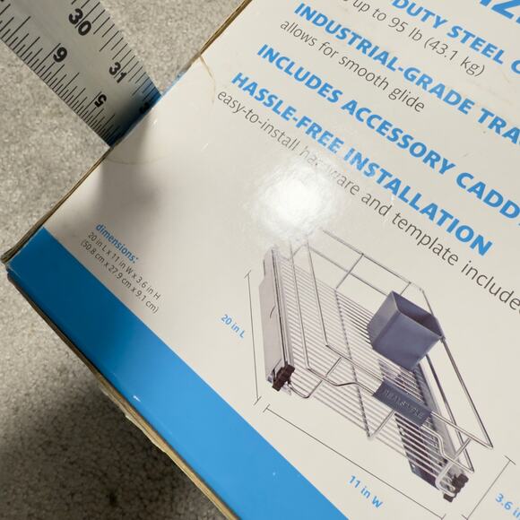 Real Simple Heavy Duty Steel 11” Sliding Under Cabinet Organizer Storage - Picture 6 of 16